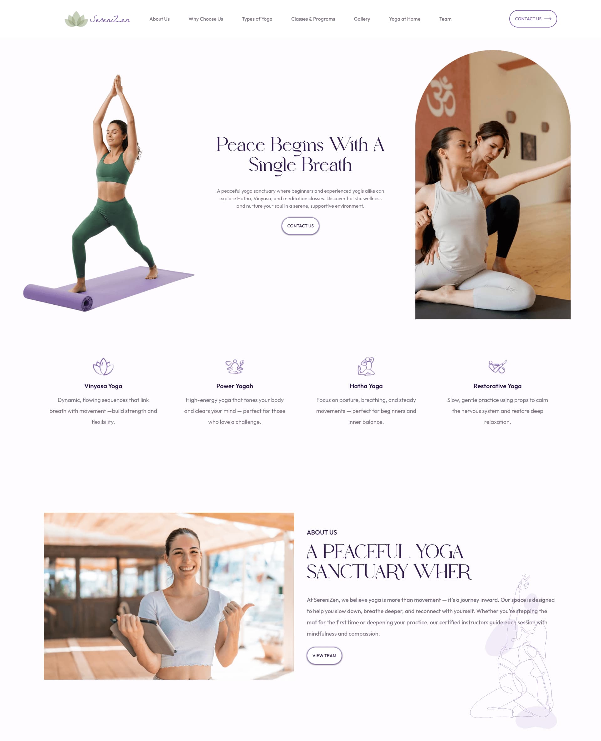 Modern Responsive Template for Yoga Instructors & Wellness Centers